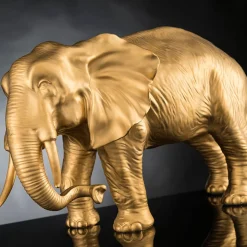 VGnewtrend Scultura d'oro a forma di elefante del padre africano