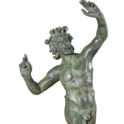 Fonderia Artistica Ruocco Scultura Fauno danzante in bronzo patinato verde