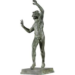 Fonderia Artistica Ruocco Scultura Fauno danzante in bronzo patinato verde