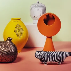 Bitossi Ceramiche Scultura Gatto Tigrato di Aldo Londi