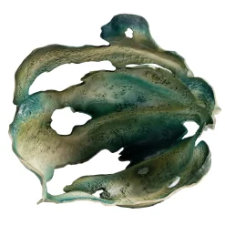 Bosa Scultura in ceramica verde Courmayeur di Assia Karaguiozova