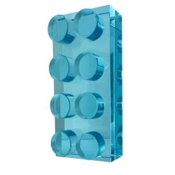 Ghirò Studio Scultura in cristallo blu fatta a mano in mattoni