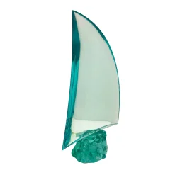 Ghirò Studio Scultura in cristallo fatta a mano a forma di vela