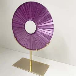 Ghirò Studio Scultura in cristallo viola Eye
