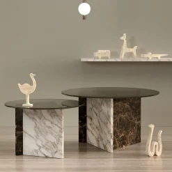 Monitillo 1980 Scultura in Marmo Beige Safari Ippopotamo di Matteo Ragni