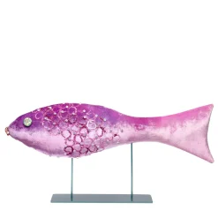 Anna Paola Cibin Scultura in velluto di pesce gioioso rosa