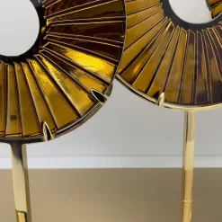 Ghirò Studio Scultura in vetro ambrato a tre occhi