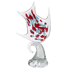Officine di Murano 1295 Scultura policroma Pesce Luna