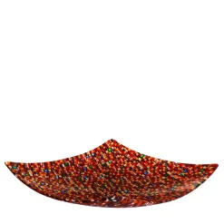 VéVé Glass Scultura Rombo Red Sunshine