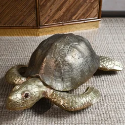 Molto Collectibles Scultura Tartaruga Grande in Ottone