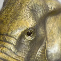 Molto Collectibles Scultura Testa di Elefante in Ottone