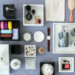 FiammettaV Home Collection Set da bagno 4 pezzi in marmo bianco