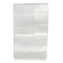 Once Milano Set da letto in lino bianco con macramè