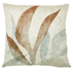 Instabilelab Set di 2 Cuscini Quadrati in Velluto con Motivo Foglie #1