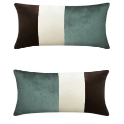 LO Decor Set di 2 cuscini tripli verde ottico