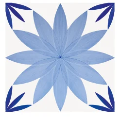 Ma.Vi. Ceramica Set di 4 piastrelle Artech Tipo Fiore di Loto