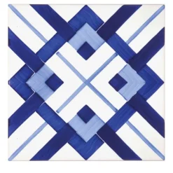 Ma.Vi. Ceramica Set Di 25 Piastrelle Bauhaus Blu Tipo 20