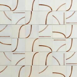 Ninefifty Set di 45 piastrelle beige e marroni Segni di Margherita Rui