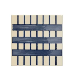 Ninefifty Set di 45 piastrelle bianche e blu Alfabeto di Margherita Rui