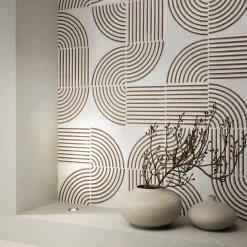 Ma.Vi. Ceramica Set di 44 piastrelle bianche Solchi Tattile Lines