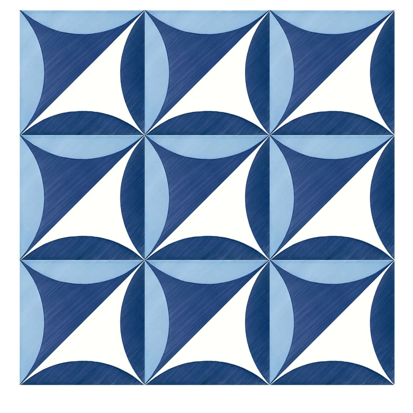 Francesco De Maio Set di 25 piastrelle Blu Ponti Decorazione Tipo 27 di Gio Ponti