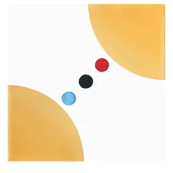 Francesco De Maio Set di 25 piastrelle Dot 7 Puntini Collection Yellow di Alessandro Mendini