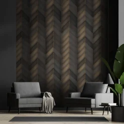 Favel Set di 10 piastrelle in ottone brunito Meta