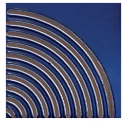 Ma.Vi. Ceramica Set di 44 piastrelle Solchi Tattile Angolo Blu