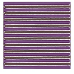Ma.Vi. Ceramica Set di 44 piastrelle Solchi Tattile Lines Plum