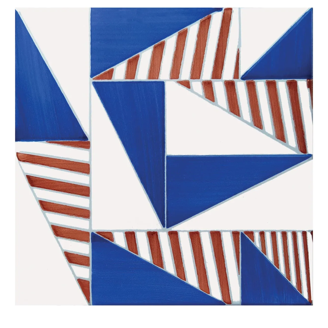 Ma.Vi. Ceramica Set Di 25 Piastrelle Tartan Blu Tipo 3