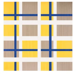 Ma.Vi. Ceramica Set Di 25 Piastrelle Tartan Giallo Tipo 1