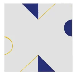 Ma.Vi. Ceramica Set di 25 piastrelle triangolari blu complementari