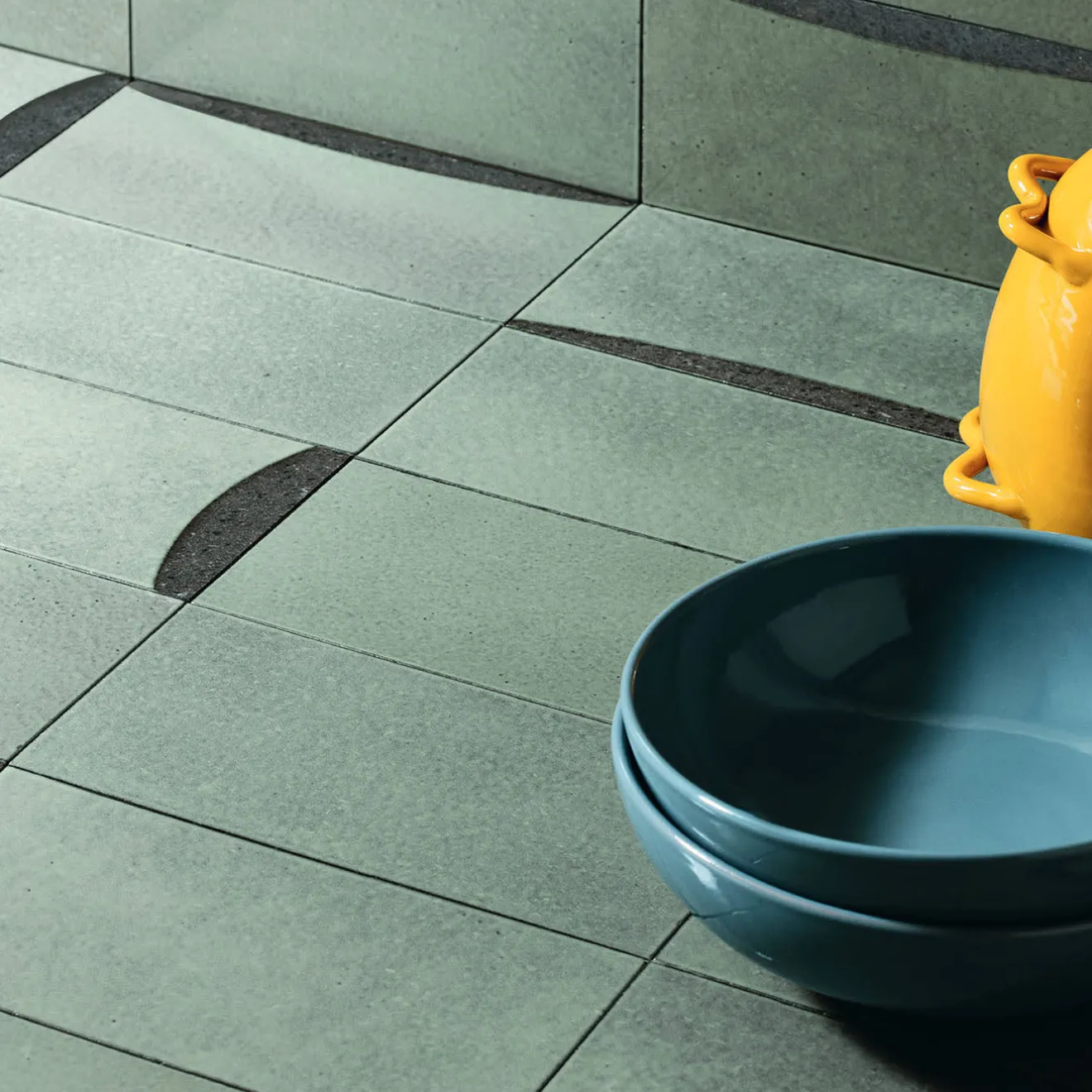 Ninefifty Set di 22 piastrelle verdi Inversi di Margherita Rui