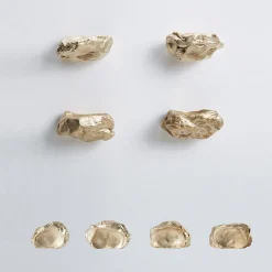 NIVA Design Set di 4 pomelli in ottone per porte Impronta #4 di Nicole Valenti