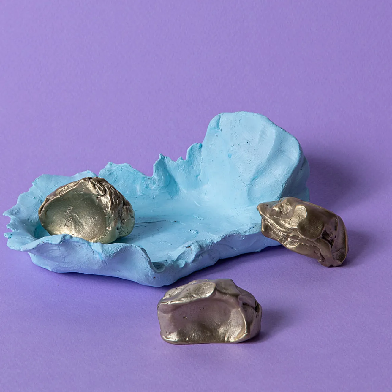 NIVA Design Set di 4 pomelli in ottone per porte Impronta #2 di Nicole Valenti