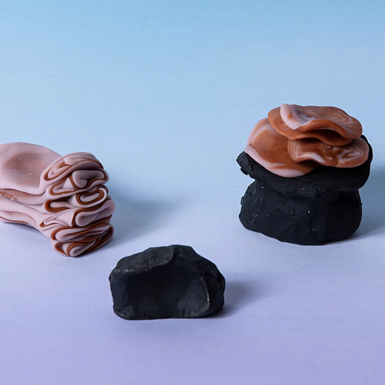 NIVA Design Set di 4 pomelli neri per porte Impronta #1 di Nicole Valenti