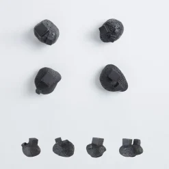 NIVA Design Set di 4 pomelli neri per porte Pietra #3 di Nicole Valenti