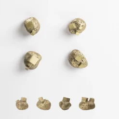 NIVA Design Set di 4 pomelli per porte in ottone Pietra #3 di Nicole Valenti