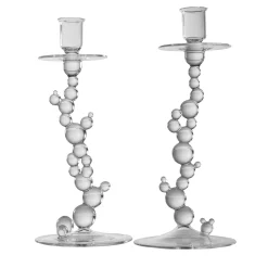 Simone Crestani Set di 2 Portacandele Trasparenti H₂O Bubble