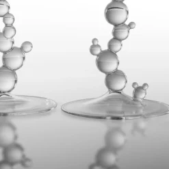 Simone Crestani Set di 2 Portacandele Trasparenti H₂O Bubble