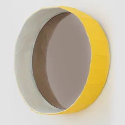 Paola Paronetto Set di 3 specchi Ninfea 30 gialli