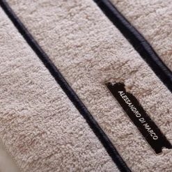 Alessandro Di Marco Set di asciugamani da bagno grandi - Nero e beige