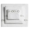 Biancoperla Set di asciugamani ricamati Recoleta in Cotone Spugna Bianco