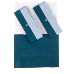 Alessandro Di Marco Set di biancheria da letto estiva - Blu petrolio