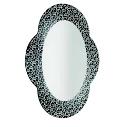 Glas Italia Settecento grigio e specchio nero di Alessandro Mendini