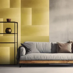 Favel Sintesi Orbitale Set di 4 piastrelle chiare in ottone naturale