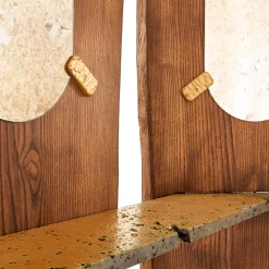 Davide Palardi Specchiera Nessente con triplo pannello in legno di frassino