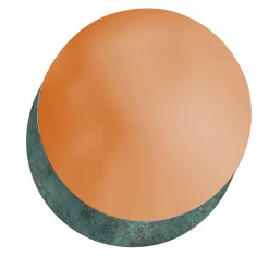 dAM Atelier Specchio da muro in rame verde Pavé