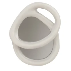 Edizione Limitata by Simone Fanciullacci Specchio da Parete Grande Bolide V1 in Gesso Bianco