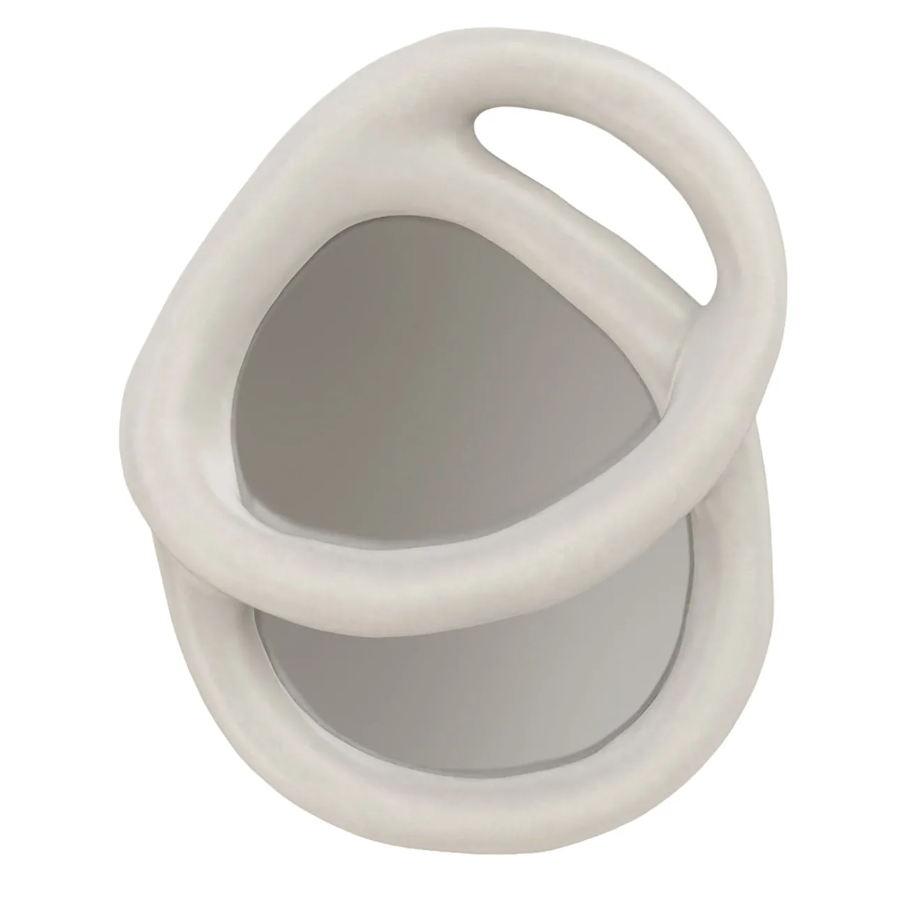 Edizione Limitata by Simone Fanciullacci Specchio da Parete Grande Bolide V1 in Gesso Bianco